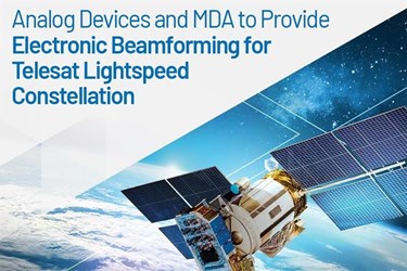 ADI delivers electronic beam forming technology for LEO satellite constellation