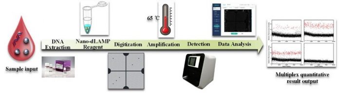 Tecnologia de detecção de PCR digital baseada em chip e instrumento desenvolvido