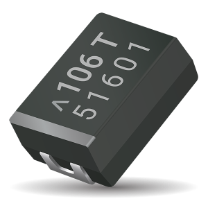 Automotive-grade polymer chip capacitors operate up to 150°C