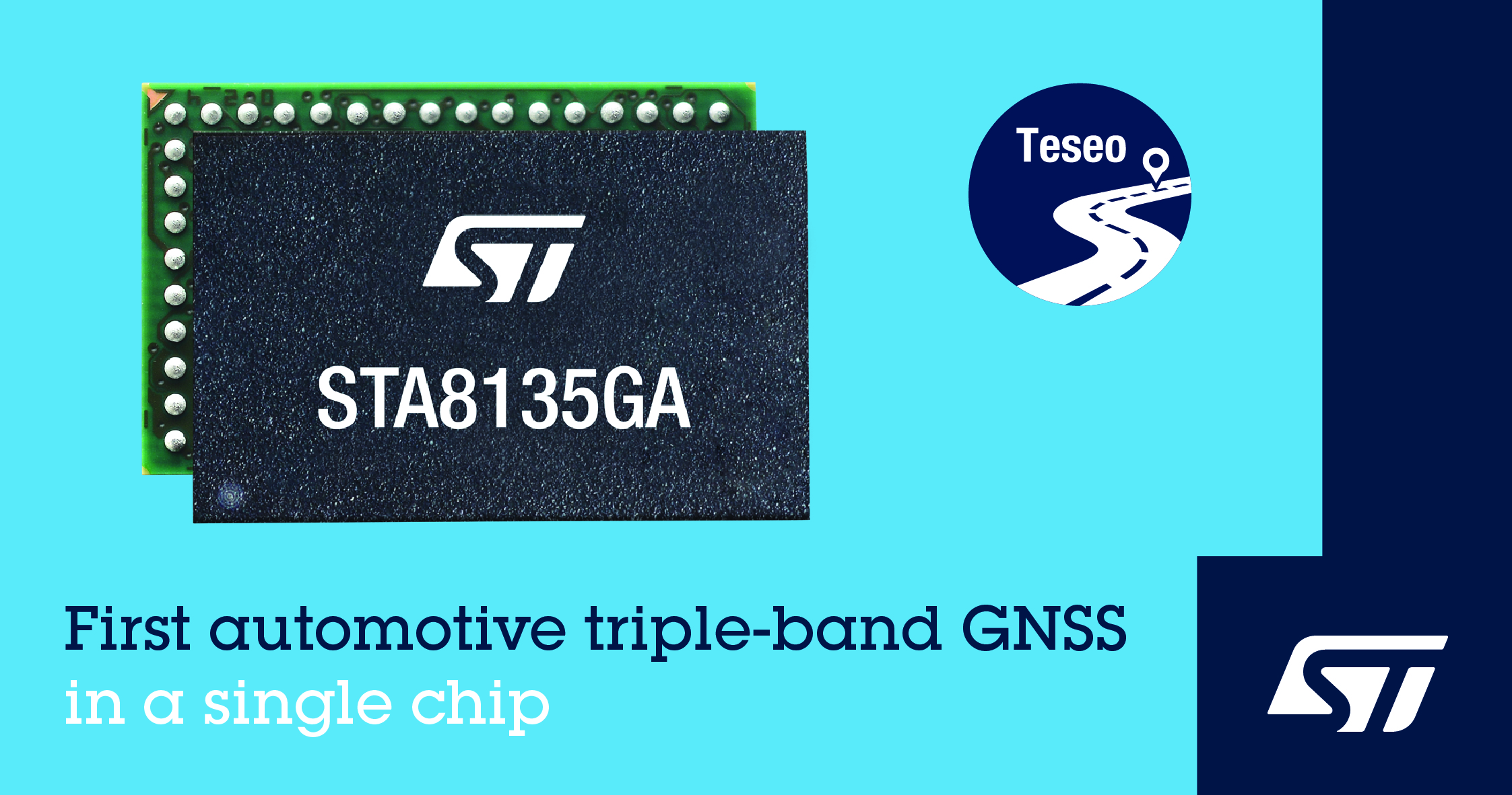 STMicroelectronics monolithic tri-band satellite navigation receiver improves car positioning accuracy