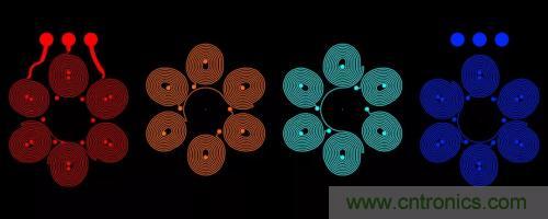 Axialis fluxus motor utens PCB flexu electro quasi coil