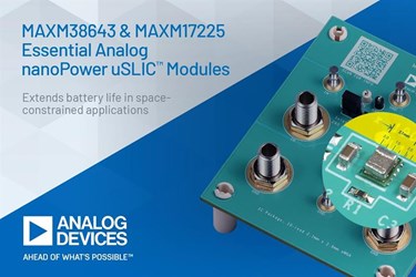Essential Analog nanoPower modules extend battery life