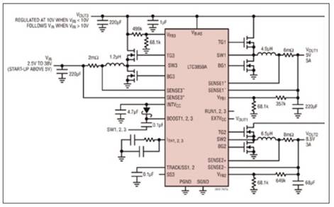 DC/DC controller in automobile start/stop electronic system