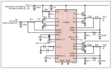 DC/DC controller in automobile start/stop electronic system
