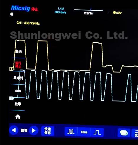 What is the storage depth of the oscilloscope, and how to set the selection