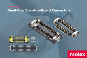 Board-to-board connectors fit into wearables